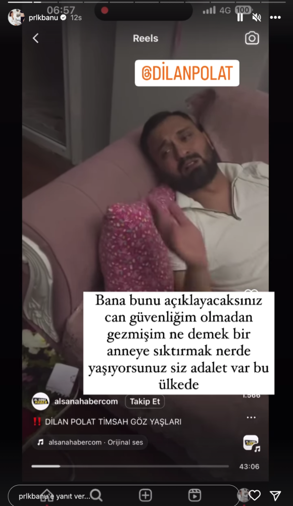 banu parlak tan kan donduran dilan polat engin polat iddiasi basima birsey gelirse sorumlusu onlardir